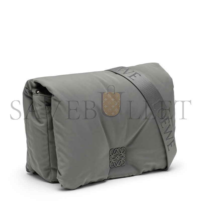 L0ew* goya asphalt nylon puffer bag men b896g22x01ny (30*20.5*10cm)